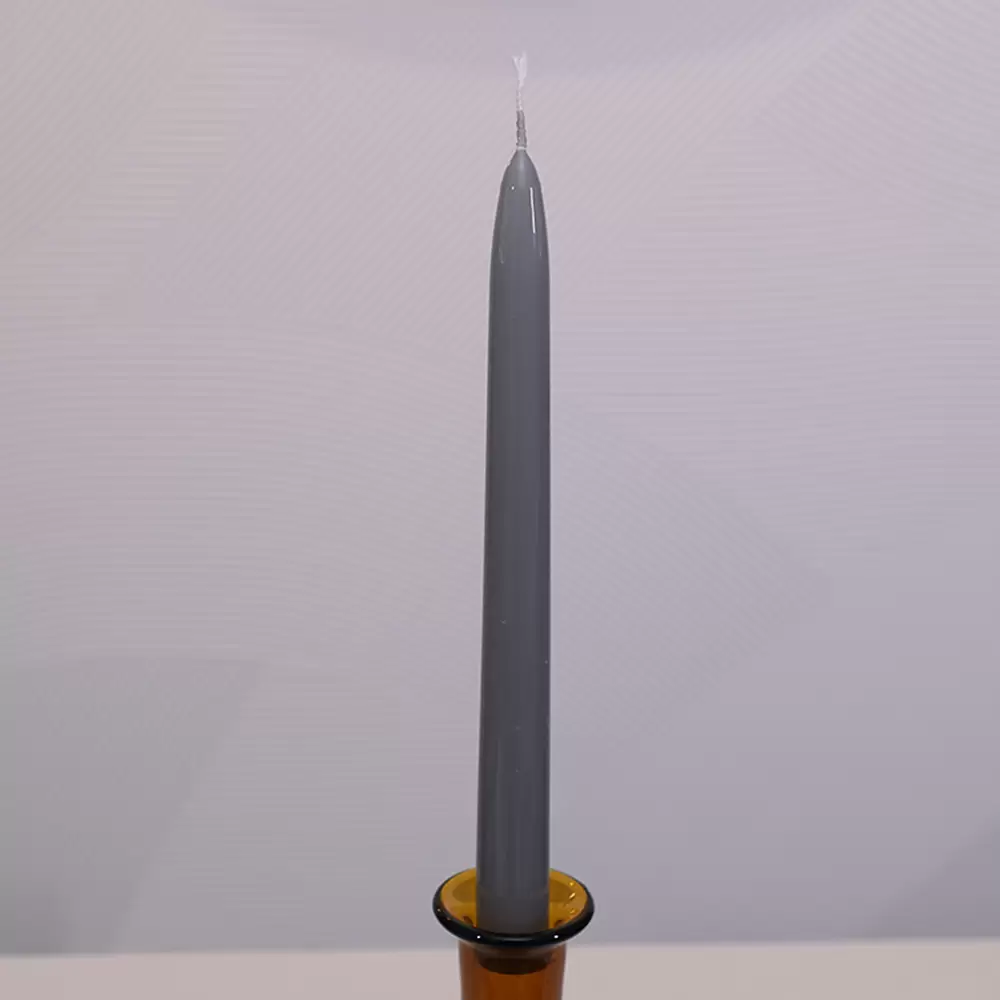 CANDLE H 25 CONICO GRIGIO PERLA